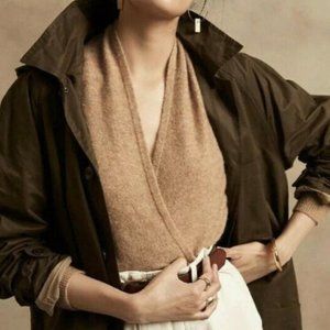 Banana Republic Wrap Sweater in Camel